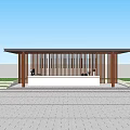 New Chinese style gallery landscape gallery 3d model