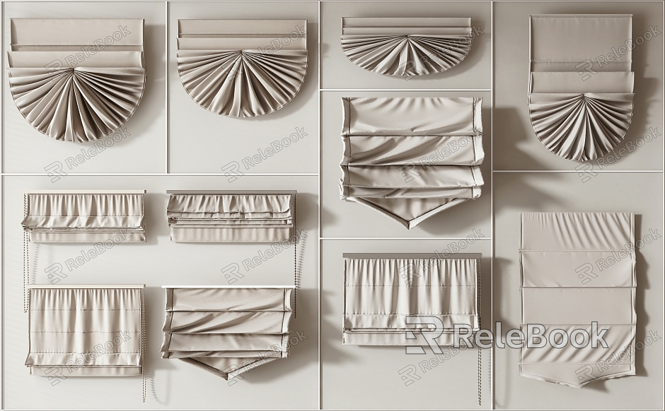 Cloth curtain dream curtain Roman curtain model