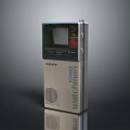 Sony Walkman Portable Music Player With Silver Body And Display Screen