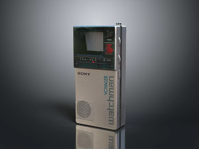 Sony Walkman Portable Music Player With Silver Body And Display Screen 3d model
