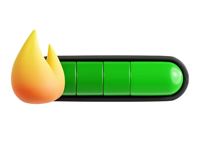 Modern Stylish Decorative Ornament Set With Green Elements And Flame Decoration For Home Decor 3d model