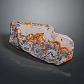Natural Wood Stone Featuring Orange and Gray Spots on Textured Surface for Home Decoration
