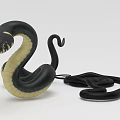 Realistic Black And Yellowish Reptile Snake Toy With Curved Body Design