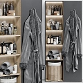 Bathroom ornaments bathrobe toiletries 3d model