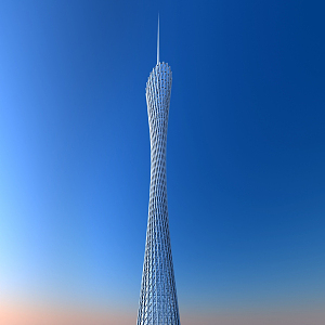 Modern Tower Guangzhou Tower Small Waist 3d model