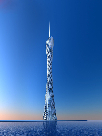 Modern Tower Guangzhou Tower Small Waist 3d model