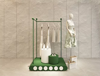 Clothing Store Model Water Table Clothing Display Rack Nakajima Rack Floor Rack Combination Rack Clothing DP Point 3d model