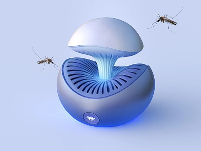 Smart Mushroom Shaped Mosquito Killer Machine With Blue Light Killing Function 3d model