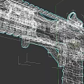 Modern Tactical Rifle with Scope Tactical Rail Magazine and Black Design