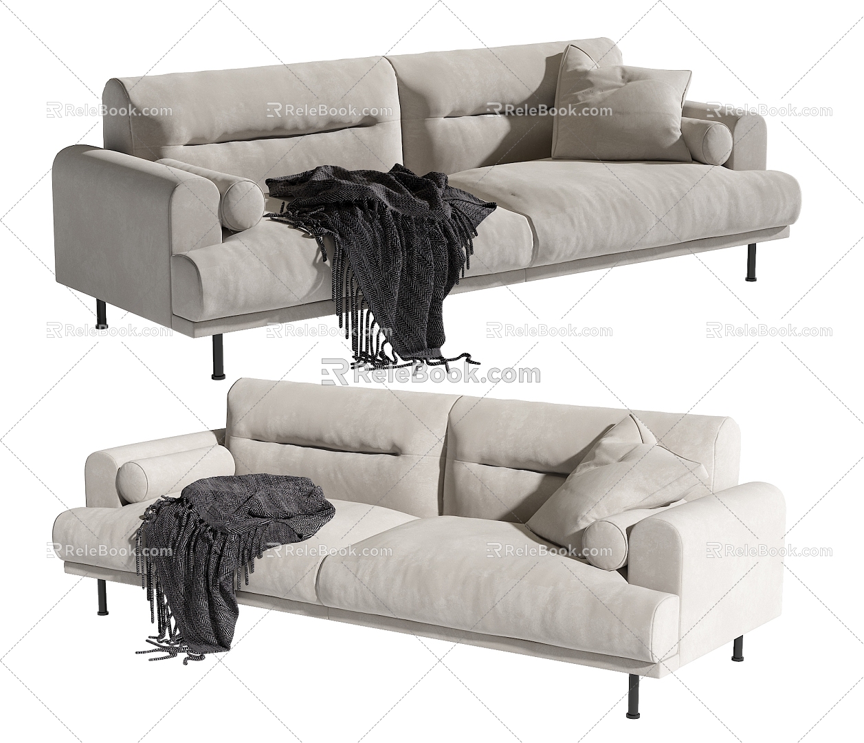 Double sofa 3d model