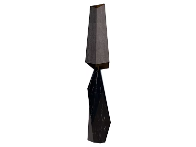Modern Geometric Floor Lamp With Black Gray Contemporary Design Structure 3d model