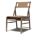 Modern High Backrest Armchair With Wooden Frame Upholstered Seat And Neutral Tone