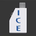 Refrigerated Ice Freezer Double Door with Transparent Glass and Blue ICE Lettering Design