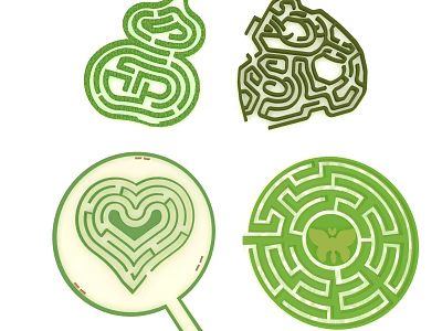 Fun Playground Maze Equipment With Various Shapes For Kids Outdoor Activities 3d model