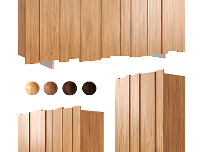 Modern Wooden Chest of Drawers With Natural Wood Finishes and Functional Storage Design 3d model