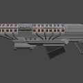 Futuristic Sci Fi Weapon With Intricate Metal Structure And Ergonomic Grip Design