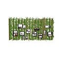 Living Plant Wall With Bookshelves Books Decorative Pieces And LOVE Sign