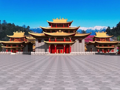 Chinese temple 3d model