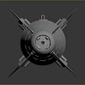 Silver Military Missile Weapon With Fins Nose Cone And Metallic Surface