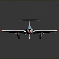 Space Aviation Model Aircraft Red And White With Transparent Cockpit And Number 32