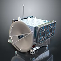 Advanced Satellite Communication Equipment With Dish Antenna Main Structure And Electronic Components 3d model