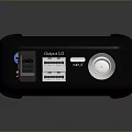 Black Portable Laptop Power Bank With Multiple Ports And LED Light