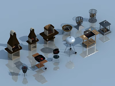 Modern grill 3d model