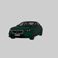 Green BMW Sedan Sporty Exterior Design With Front And Rear Views