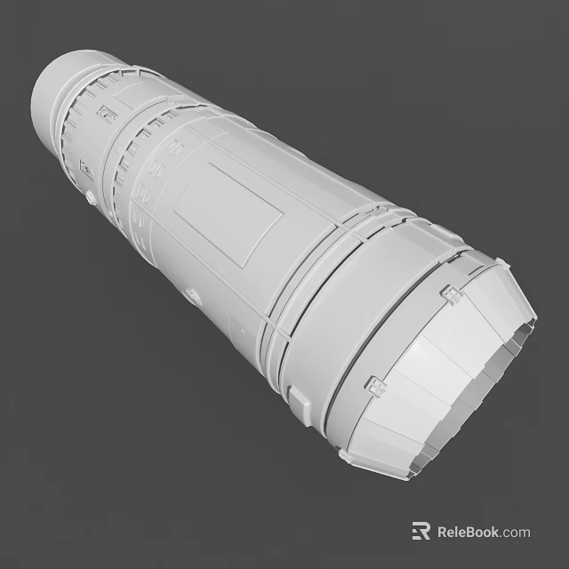 Industrial Equipment Detailed Cylindrical Structure With Mechanical Components For Industrial Use 3d model 