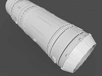 Industrial Equipment Detailed Cylindrical Structure With Mechanical Components For Industrial Use 3d model