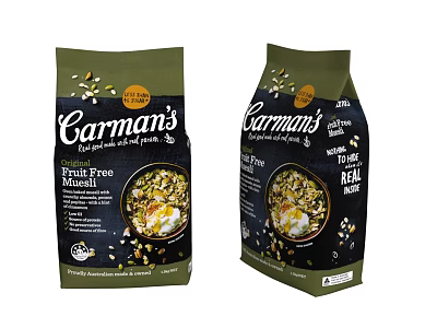 Carman's Fruit Free Muesli Product Packaging 3d model