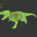 Red Tyrannosaurus Rex 3D Model With Anatomical Details Open Mouth And Sharp Teeth