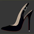 Pointed Toe Leather High Heels With Stiletto Heel Red Sole And Buckle Strap