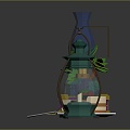 Kerosene Lamp Old-fashioned Oil Lamp Book Sandwich Potted Old-fashioned Kerosene Lamp Oil Lamp Gasoline Lamp Miner's Lamp 3d model