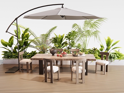 Quiet outdoor tables and chairs model