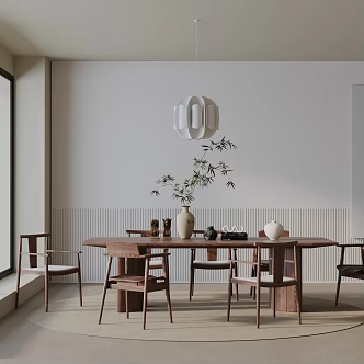 Modern dining table 3d model