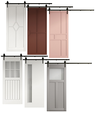 Modern Barn Door Barn sliding door 3d model