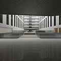 Modern Atrium Rest Area 3d model