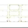 Elegant Golden Photo Frames With Ornate Decorative Patterns And Classic Styles