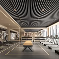 Modern Fitness Gym Interior With Treadmills Exercise Bikes Large Windows And Spacious Layout