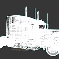 Red Semi Truck With White Cab Accents Large Windows And Chrome Details