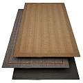 Square Rugs With Brown And Gray Woven Texture Wavy Pattern Design Stacked