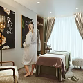 Luxurious SPA Treatment Room With Massage Bed And Elegant Decor