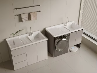 Laundry Cabinet 3d model
