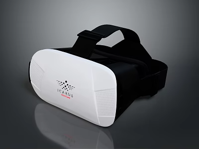 VR Headset With White Body And Black Strap For Immersive Virtual Reality Experience 3d model