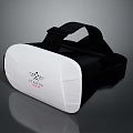 VR Headset With White Body And Black Strap For Immersive Virtual Reality Experience 3d model