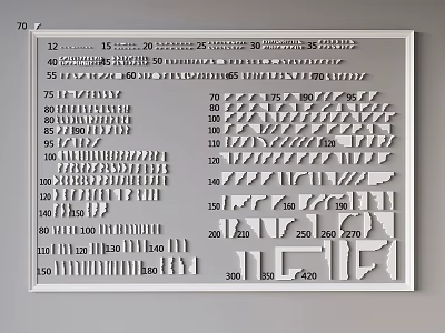 Angle Lines Templates With Various Sizes And Shapes For Design Projects 3d model
