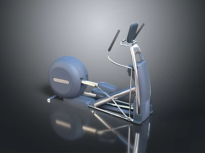 Home Fitness Elliptical Machine With Metal Frame And Digital Control Panel 3d model