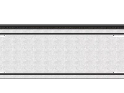 Modern Minimalist Feature Wall Design With White Surface And Black Top Border 3d model