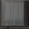 Elegant Modern Curtains With Sheer White Panels And Brown Side Drapes For Indoor Window Decoration